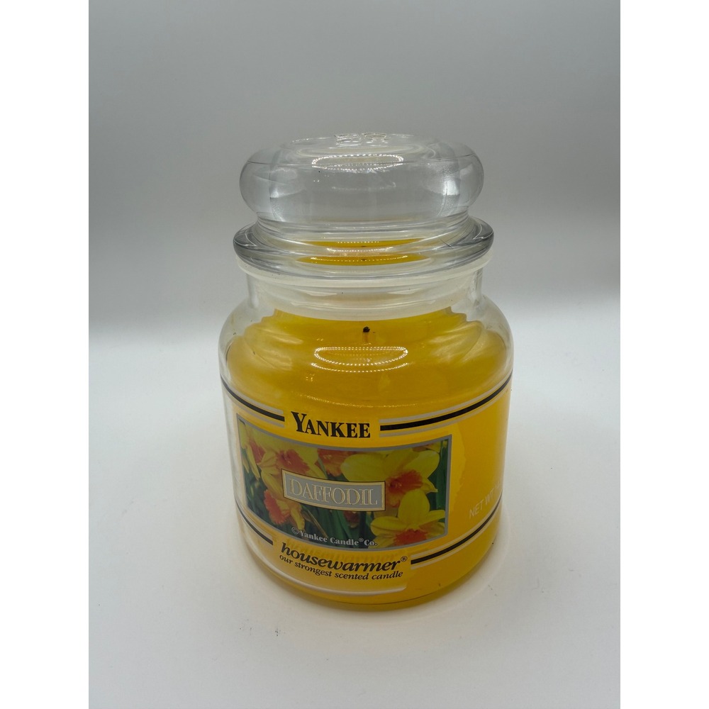 Vintage Yankee Candle Daffodil 14.5 oz Housewarmer Jar Retired Scent 1002870 USA